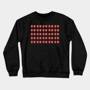 The good and bad sides of love and heart version 2 on black background Crewneck Sweatshirt